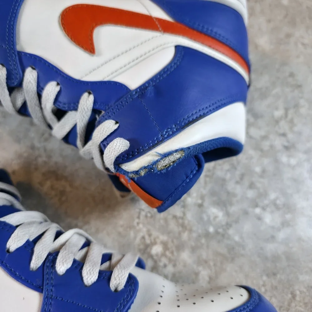 Air Jordan 1 Knicks Mens Size 9 Sneakers FD1029-400 Blue Orange Shoes